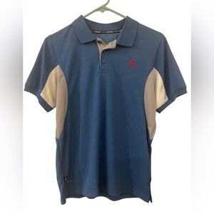 Nike Kids Blue and Beige Polo Shirt